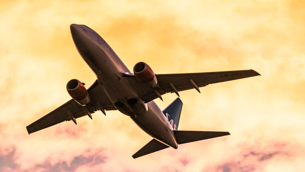 Un avion SAS au décollage en Laponie