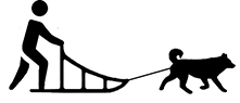 accueil-raid-chiens-traineaux-suede-laponie-flarken-adventure Pictogramme d'un attelage de chien de traîneau