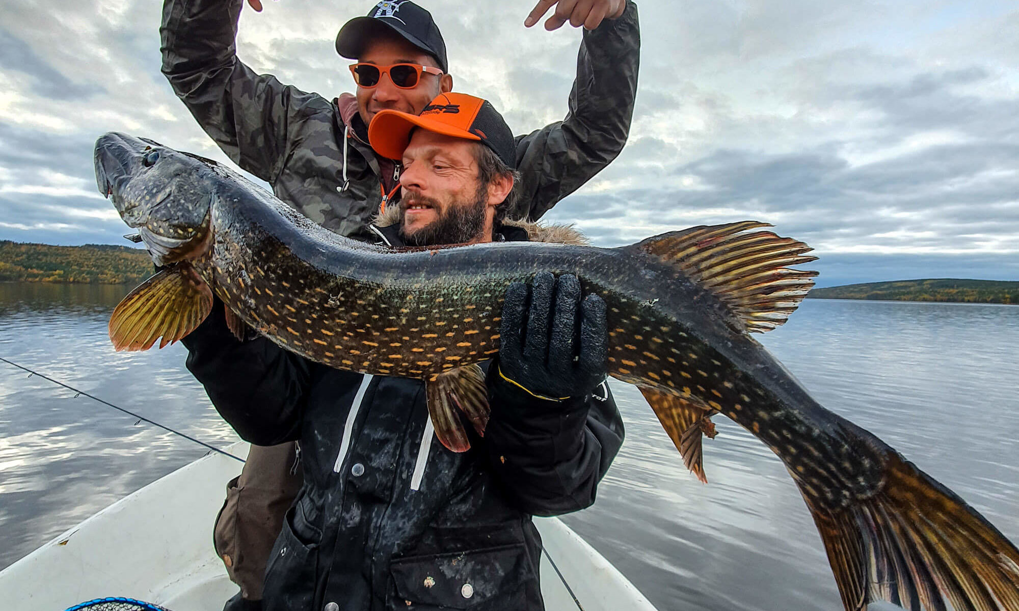 Gros brochet de 108 cm en Laponie suédoise
