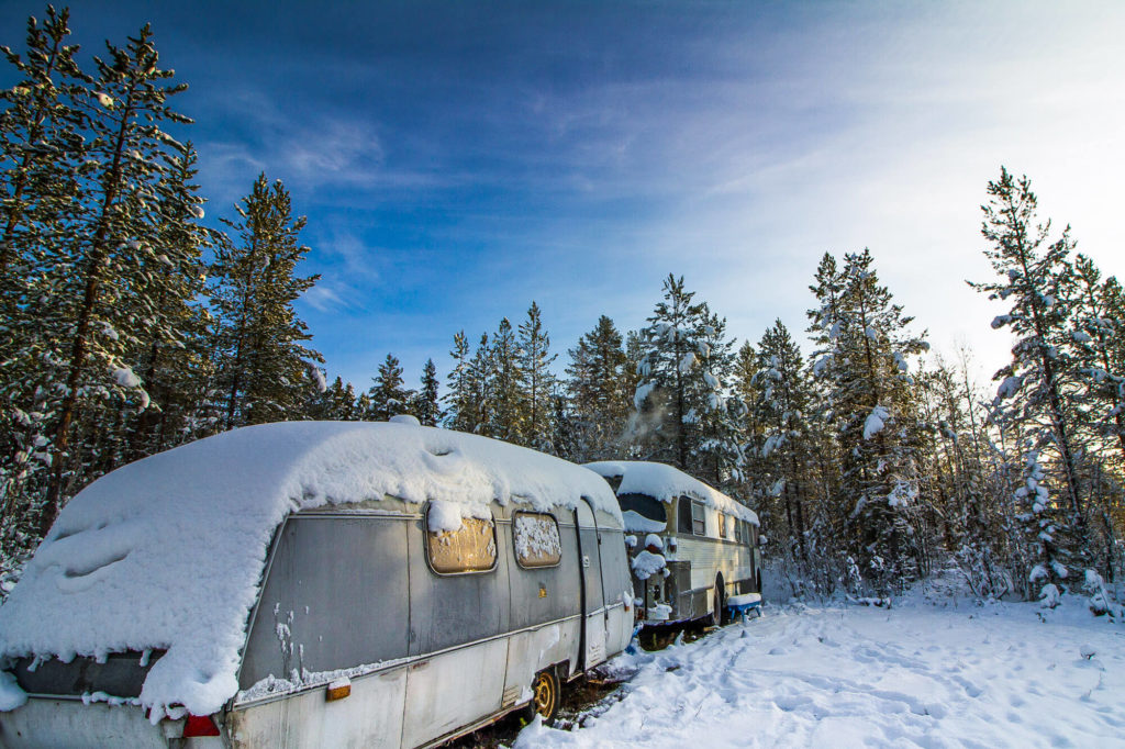 Caravane sauna en Laponie suédoise