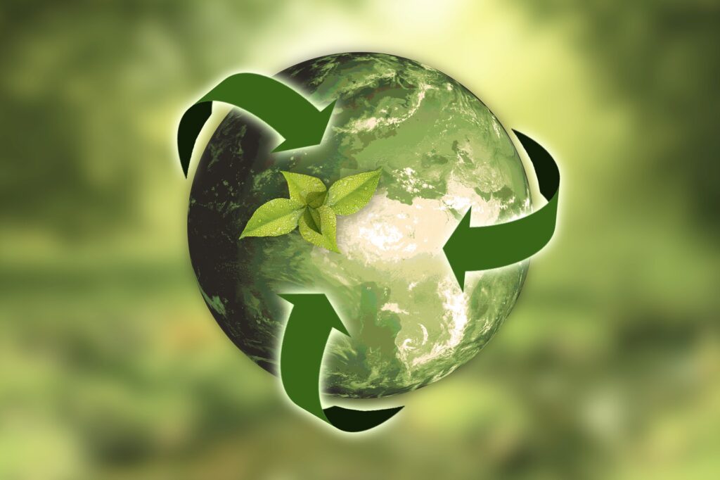 Photo symbole de recyclage