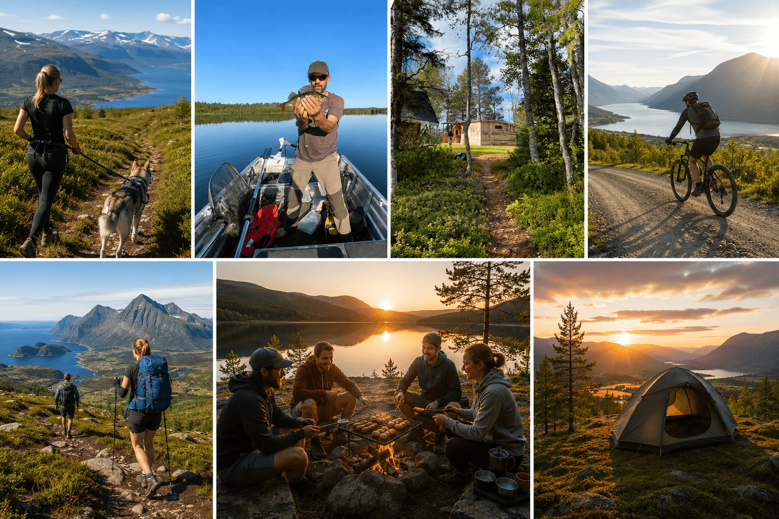 collage d'activités à faire en été en Laponie