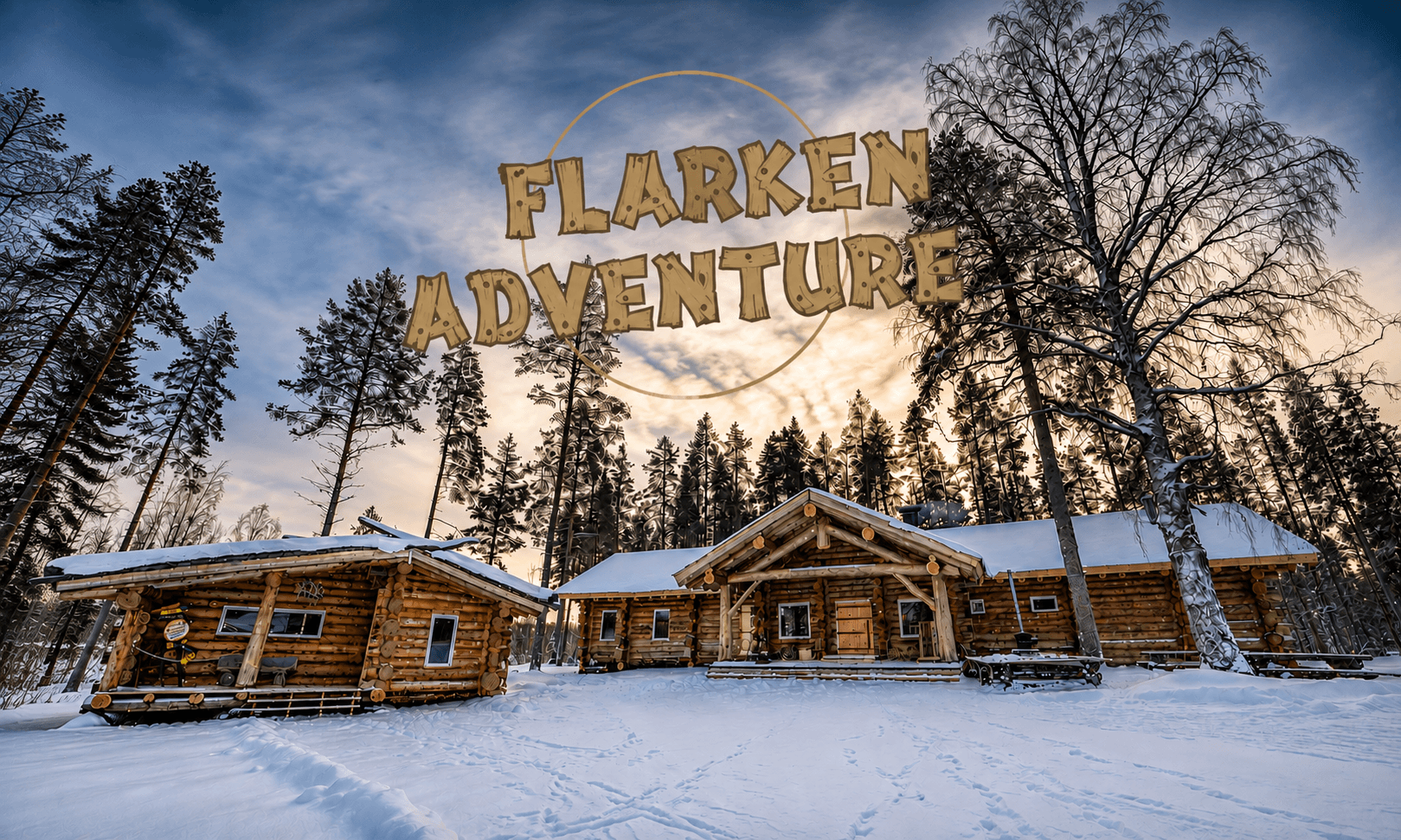 Chalet d'accueil client de Flarken Adventure en Laponie Suédoise